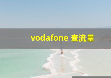 vodafone 查流量